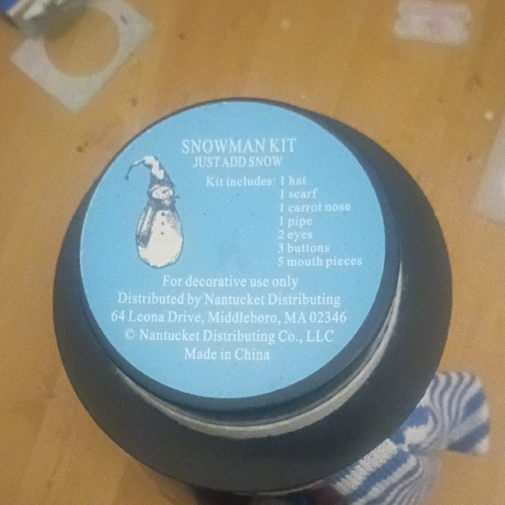 Snowman Kit with Blue Label